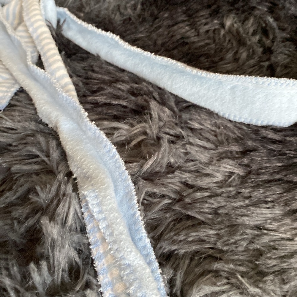 Baby blue and white striped strap belt - Picture 10 of 13
